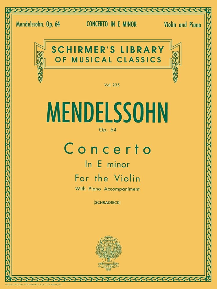Mendelssohn   Violin Concertos.    Ｌ Mendelssohn: Violin Concerto in E Minor, Op. 64 – Ficks Music
